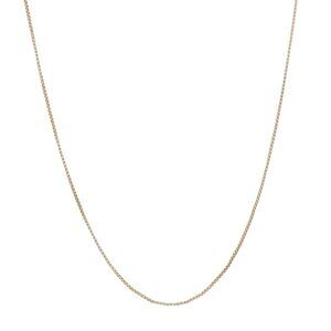 Yellow Gold Box Chain Necklace 26" - 14k